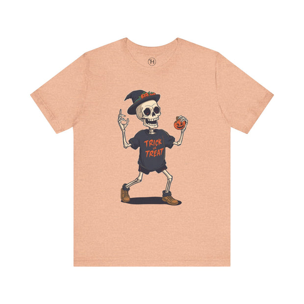 Halloween Skeleton Trick or Treat Tee
