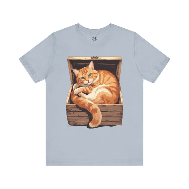 Whimsical Cat Graphic Tee for Cat Lovers