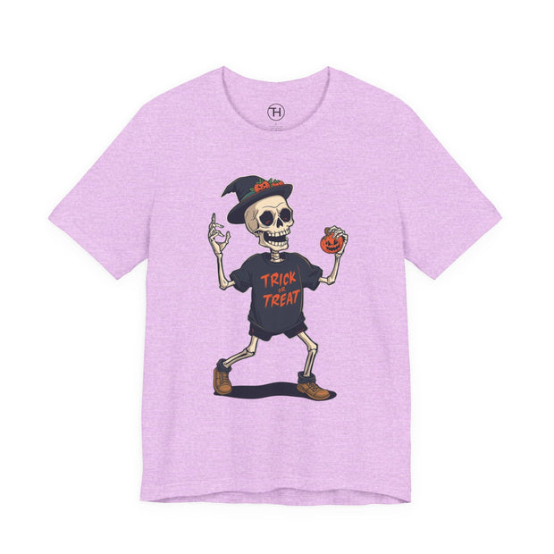 Halloween Skeleton Trick or Treat Tee