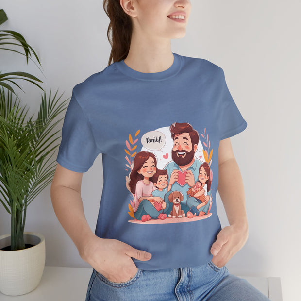 Family Love Unisex Jersey Tee - Father's Day and Mother's Day Gift Shirt