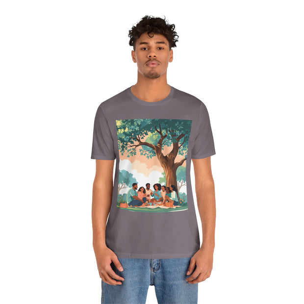 Family Gathering Tee, Community Love T-Shirt, Nature Vibes Shirt, Summer Picnic Apparel, Casual Wear for Family Celebrations