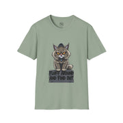 Funny Cat Graphic T-Shirt, Fluff Around and Find Out Tee, Cat Lover Gift, Unisex Humor Shirt, Casual Everyday Wear