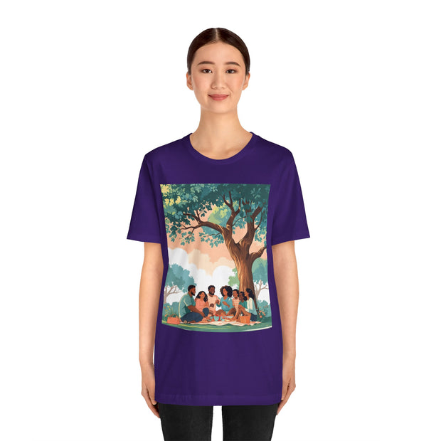 Family Gathering Tee, Community Love T-Shirt, Nature Vibes Shirt, Summer Picnic Apparel, Casual Wear for Family Celebrations