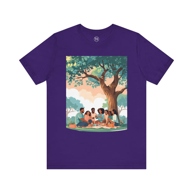 Family Gathering Tee, Community Love T-Shirt, Nature Vibes Shirt, Summer Picnic Apparel, Casual Wear for Family Celebrations