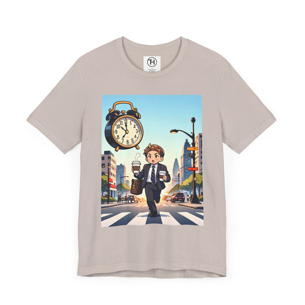 City Commute Unisex Tee, Stylish Graphic Tee, Casual Wear, Gift for Him/Her, Coffee Lover Shirt