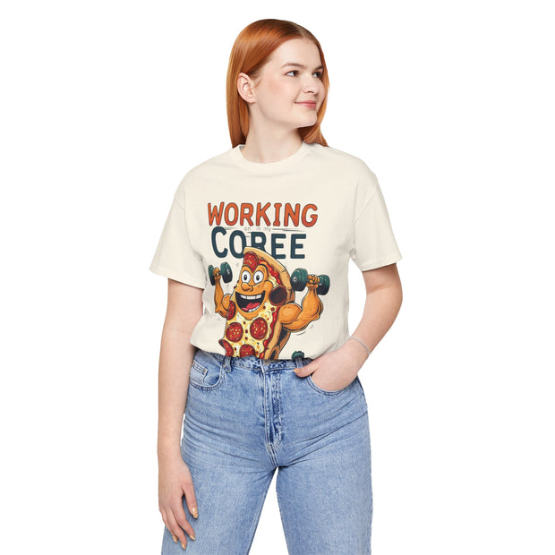 Pizza Workout Tee - Funny Slice Gym Shirt, Fitness Apparel, Pizza Lover Gift, Quirky Humor T-Shirt, Unisex Workout Wear