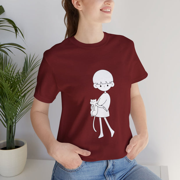Cat Lover Unisex Jersey Tee - Cute Pet Graphic Shirt, Gift for Cat Owners, Cozy Casual Wear, Animal Lover Apparel, Birthday Gift