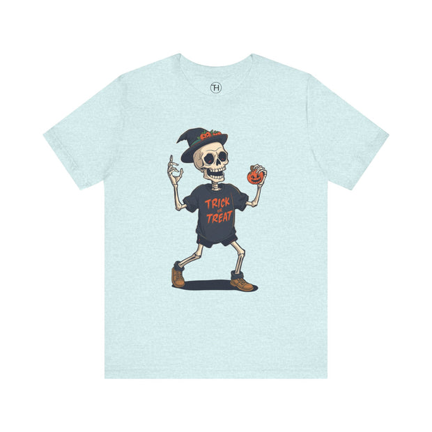 Halloween Skeleton Trick or Treat Tee