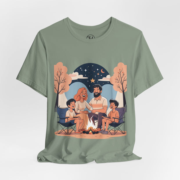 Cozy Family Campfire Tee – Perfect for Camping Trips