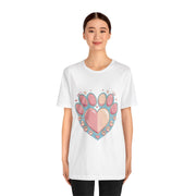 Animal Lover Heart Paw Print Tee