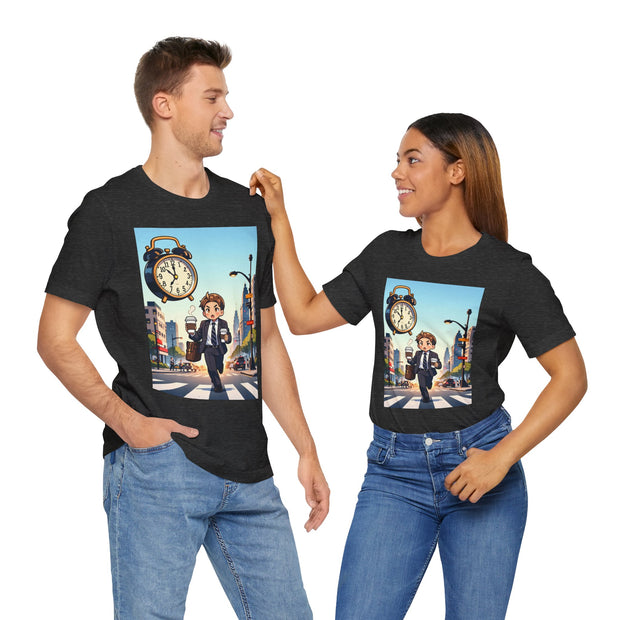 City Commute Unisex Tee, Stylish Graphic Tee, Casual Wear, Gift for Him/Her, Coffee Lover Shirt