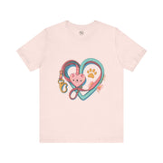Pet Lover Tee - Heart Leash Unisex Jersey