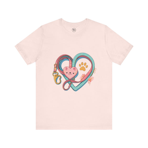 Pet Lover Tee - Heart Leash Unisex Jersey