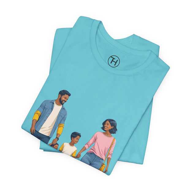 Family Walk Unisex Tee - Casual Summer Shirt for Parents