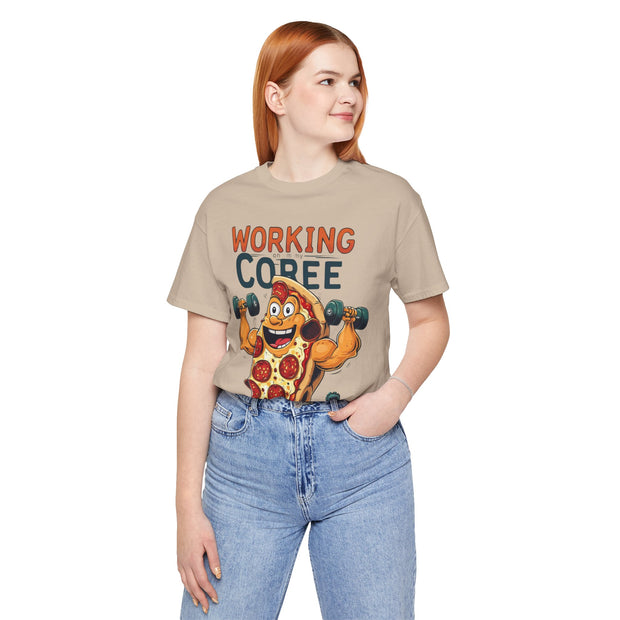 Pizza Workout Tee - Funny Slice Gym Shirt, Fitness Apparel, Pizza Lover Gift, Quirky Humor T-Shirt, Unisex Workout Wear