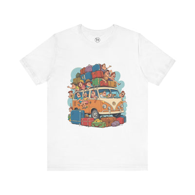 Adventurous Family Tee, Travel Shirt, Summer Vacation T-Shirt, Retro Road Trip Top, Family Fun Gift
