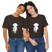 Cute Pet Lover Tee, Cat and Child Design, Gift for Animal Lovers, Casual Wear, Birthday Gift, Fun Graphic Tee