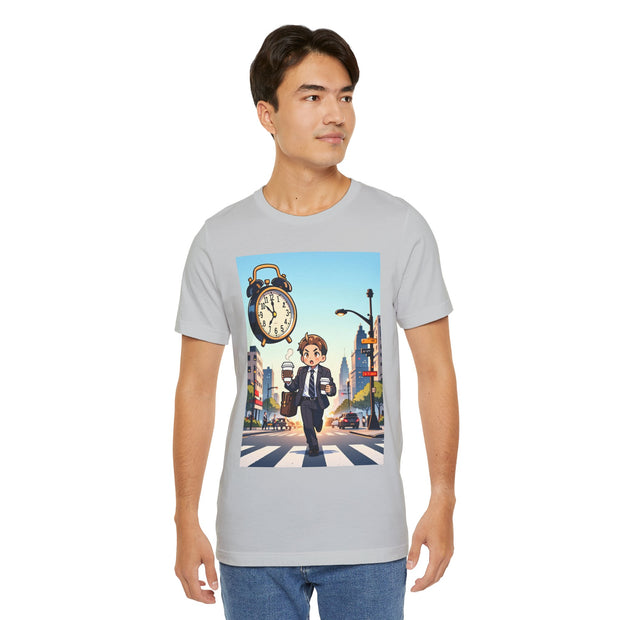 City Commute Unisex Tee, Stylish Graphic Tee, Casual Wear, Gift for Him/Her, Coffee Lover Shirt