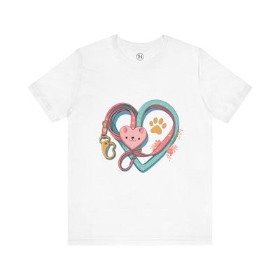 Pet Lover Tee - Heart Leash Unisex Jersey