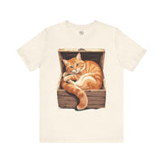 Whimsical Cat Graphic Tee for Cat Lovers