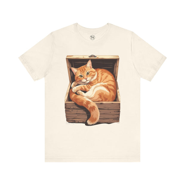 Whimsical Cat Graphic Tee for Cat Lovers