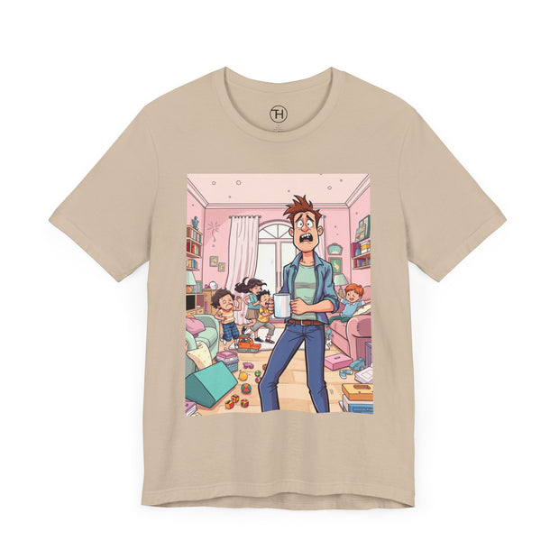 Funny Family Chaos Tee, Unisex Graphic Shirt, Parenting Humor T-Shirt, Ideal Gift for Dad, Quirky Casual Wear