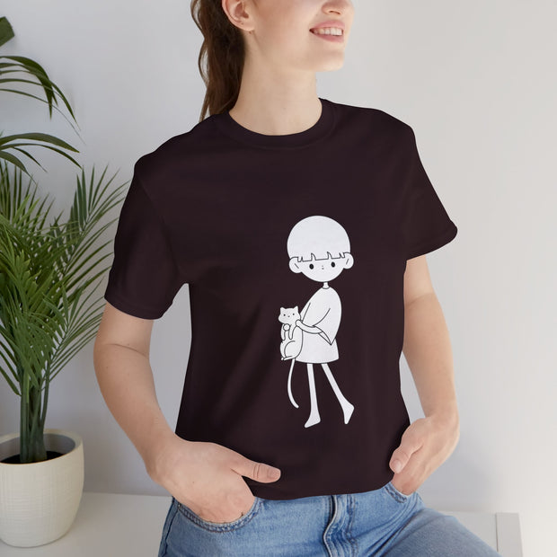 Cat Lover Unisex Jersey Tee - Cute Pet Graphic Shirt, Gift for Cat Owners, Cozy Casual Wear, Animal Lover Apparel, Birthday Gift