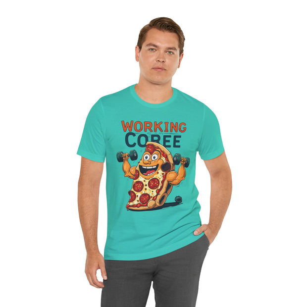 Pizza Workout Tee - Funny Slice Gym Shirt, Fitness Apparel, Pizza Lover Gift, Quirky Humor T-Shirt, Unisex Workout Wear