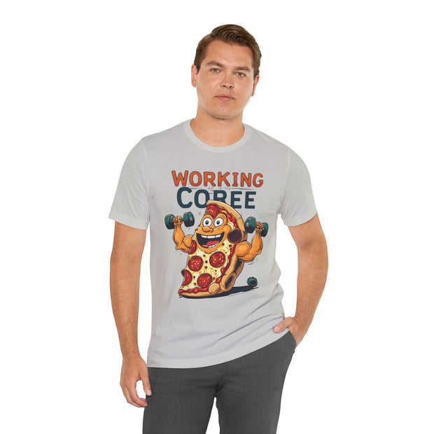 Pizza Workout Tee - Funny Slice Gym Shirt, Fitness Apparel, Pizza Lover Gift, Quirky Humor T-Shirt, Unisex Workout Wear