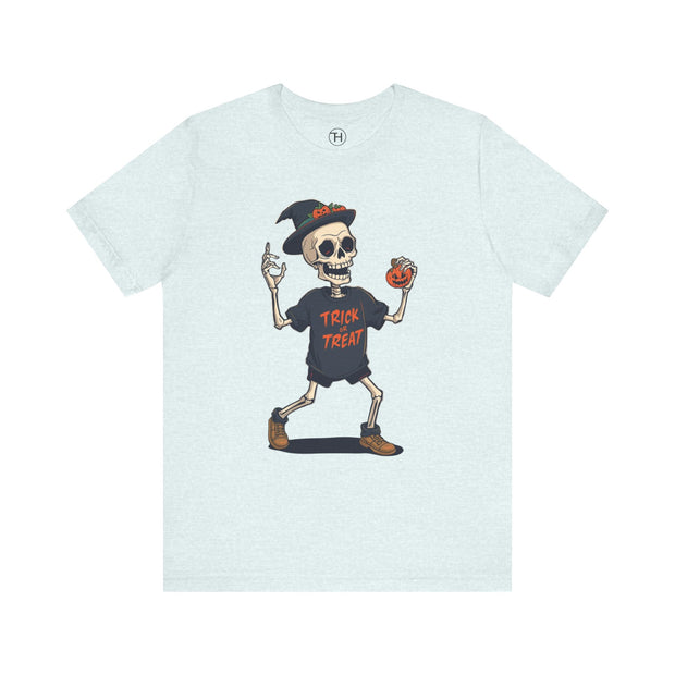 Halloween Skeleton Trick or Treat Tee