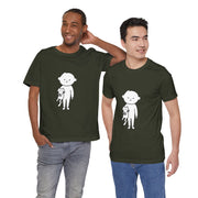 Cute Pet Lover Tee, Cat and Child Design, Gift for Animal Lovers, Casual Wear, Birthday Gift, Fun Graphic Tee