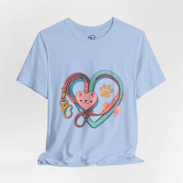Pet Lover Tee - Heart Leash Unisex Jersey
