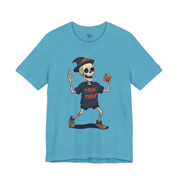 Halloween Skeleton Trick or Treat Tee