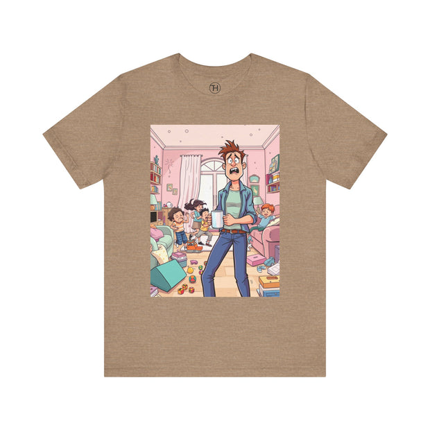 Funny Family Chaos Tee, Unisex Graphic Shirt, Parenting Humor T-Shirt, Ideal Gift for Dad, Quirky Casual Wear