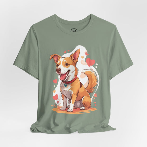 Cute Dog Love Unisex Tee