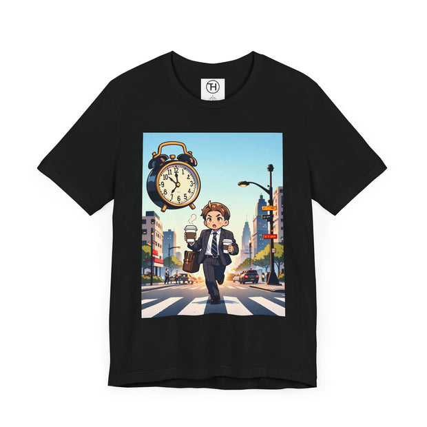 City Commute Unisex Tee, Stylish Graphic Tee, Casual Wear, Gift for Him/Her, Coffee Lover Shirt