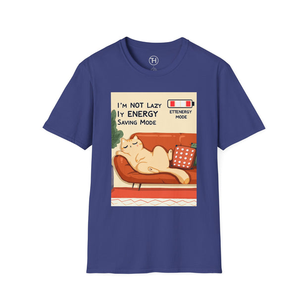 Unisex Cat Lover T-Shirt, Funny Cat Shirt, I'm Not Lazy Tee, Gift for Cat Owners, Quirky Pet Lover Apparel, Relaxed Style Shirt