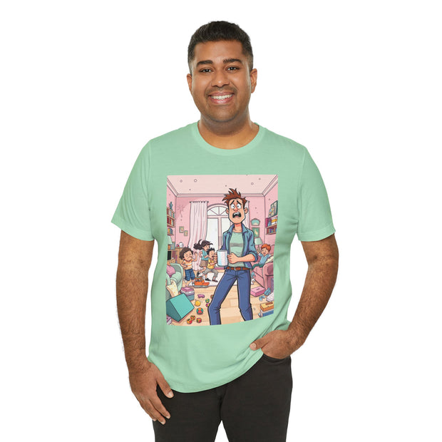 Funny Family Chaos Tee, Unisex Graphic Shirt, Parenting Humor T-Shirt, Ideal Gift for Dad, Quirky Casual Wear