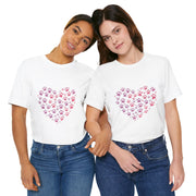Heart Paw Print Unisex Tee | Dog Lover Gift, Animal Print Shirt, Cute Pet Apparel, Birthday Gift for Pet Owners, Valentine's Day Tee