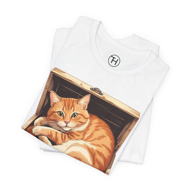 Whimsical Cat Graphic Tee for Cat Lovers