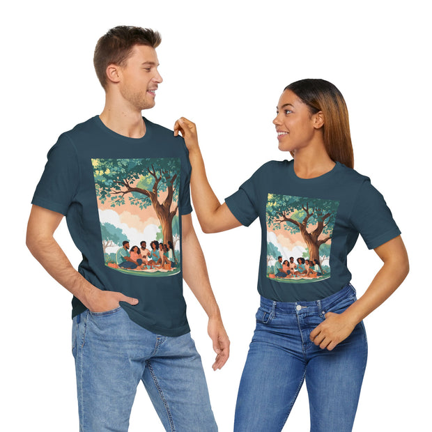 Family Gathering Tee, Community Love T-Shirt, Nature Vibes Shirt, Summer Picnic Apparel, Casual Wear for Family Celebrations