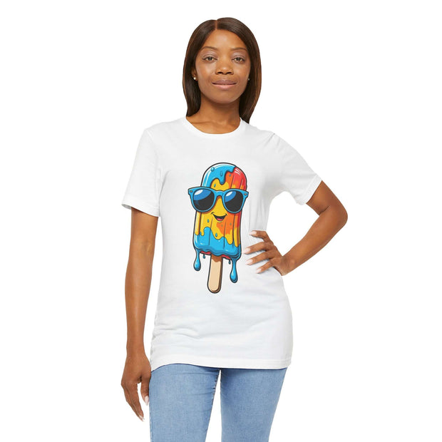 Cool Popsicle Graphic Tee, Summer T-Shirt, Unisex Jersey Tee, Fun Ice Cream Shirt, Gift for Ice Cream Lovers, Cute Casual Wear