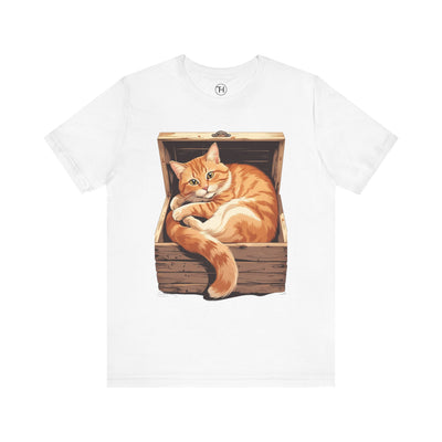 Whimsical Cat Graphic Tee for Cat Lovers