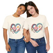 Pet Lover Tee - Heart Leash Unisex Jersey