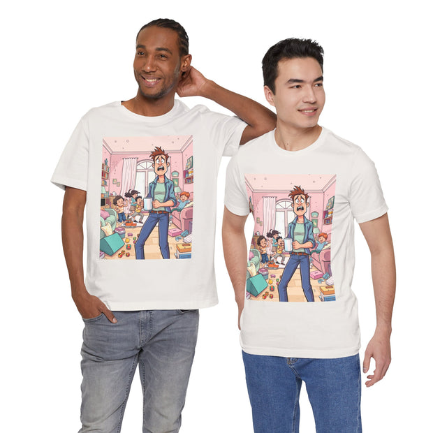 Funny Family Chaos Tee, Unisex Graphic Shirt, Parenting Humor T-Shirt, Ideal Gift for Dad, Quirky Casual Wear