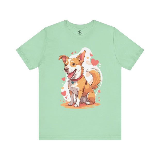 Cute Dog Love Unisex Tee
