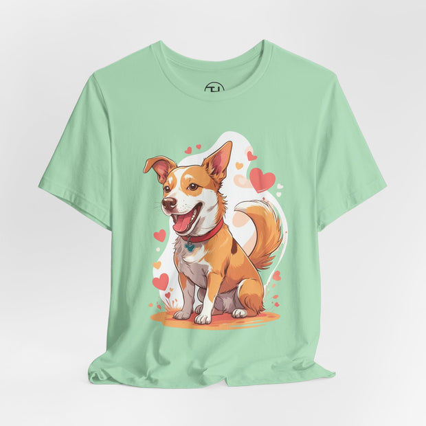 Cute Dog Love Unisex Tee