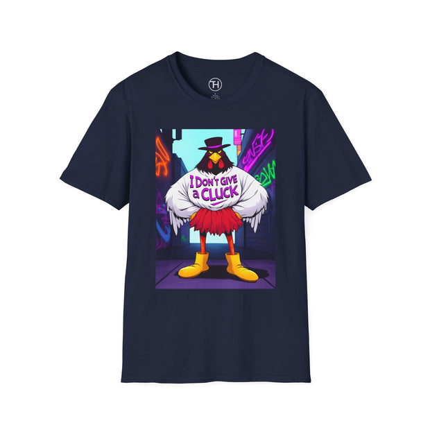 Funny Graphic T-Shirt for Humor Lovers, Unisex Softstyle Tee, Casual Wear, Gift for Friends, I Don't Give a Cluck Shirt