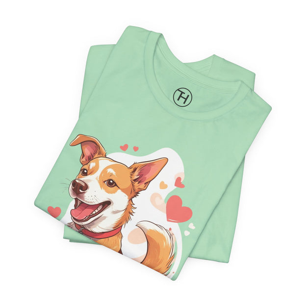 Cute Dog Love Unisex Tee