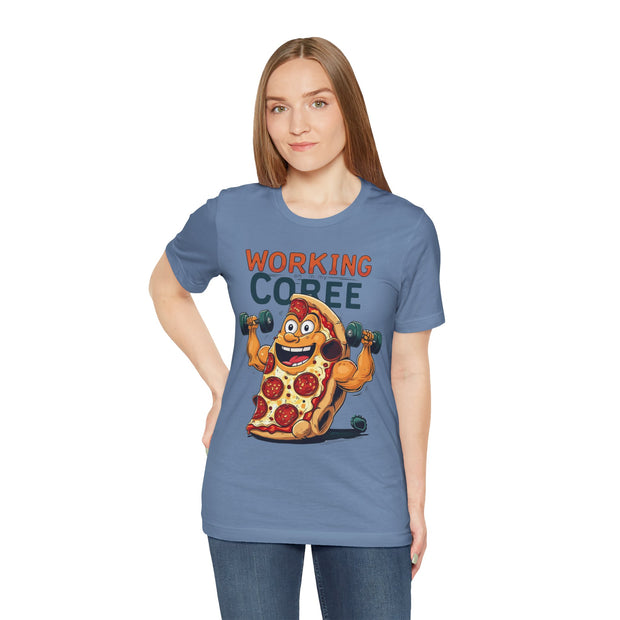 Pizza Workout Tee - Funny Slice Gym Shirt, Fitness Apparel, Pizza Lover Gift, Quirky Humor T-Shirt, Unisex Workout Wear